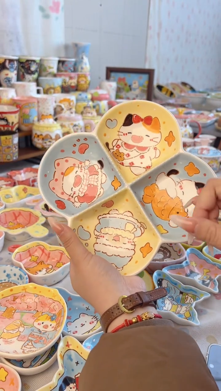 摆件陶景德镇陶瓷手绘微瑕