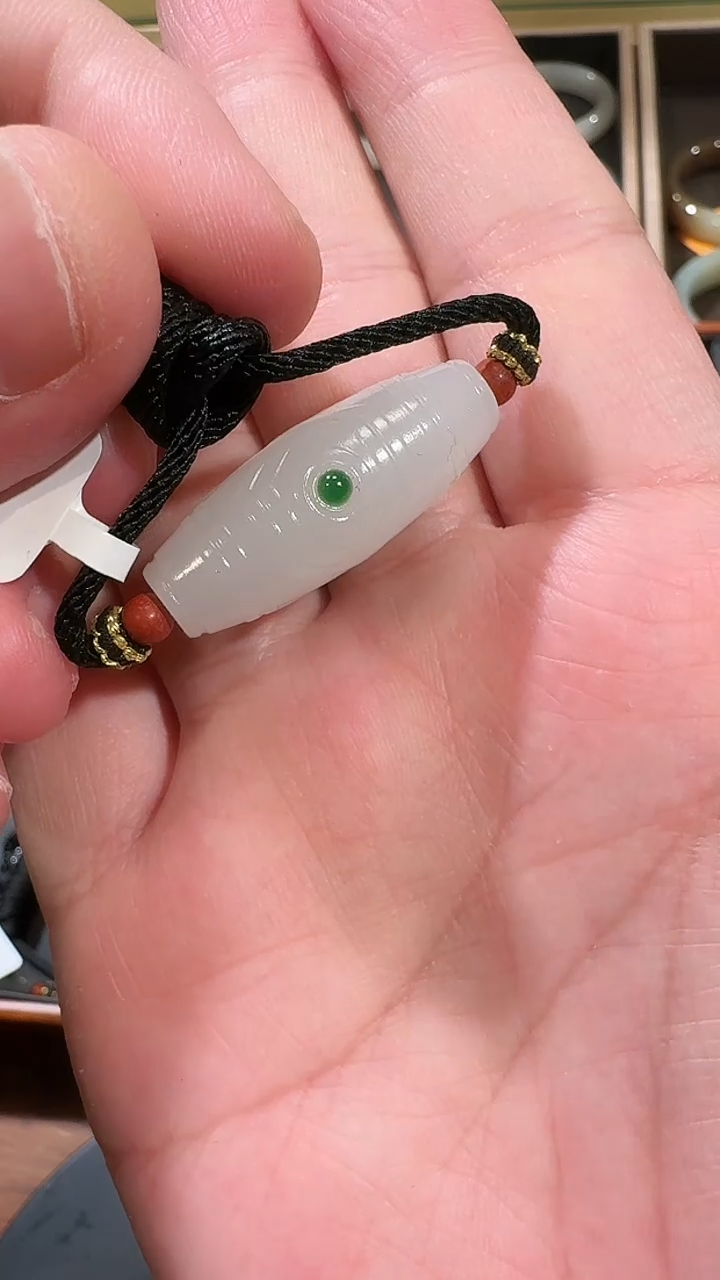 【闪购商品】和田玉吊坠未镶嵌1523白玉三眼珠