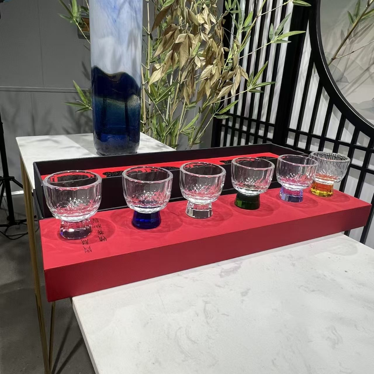 【6只装】轻奢卡普拉茶杯酒杯品茗杯主人杯实心防烫手耐高温玻璃杯