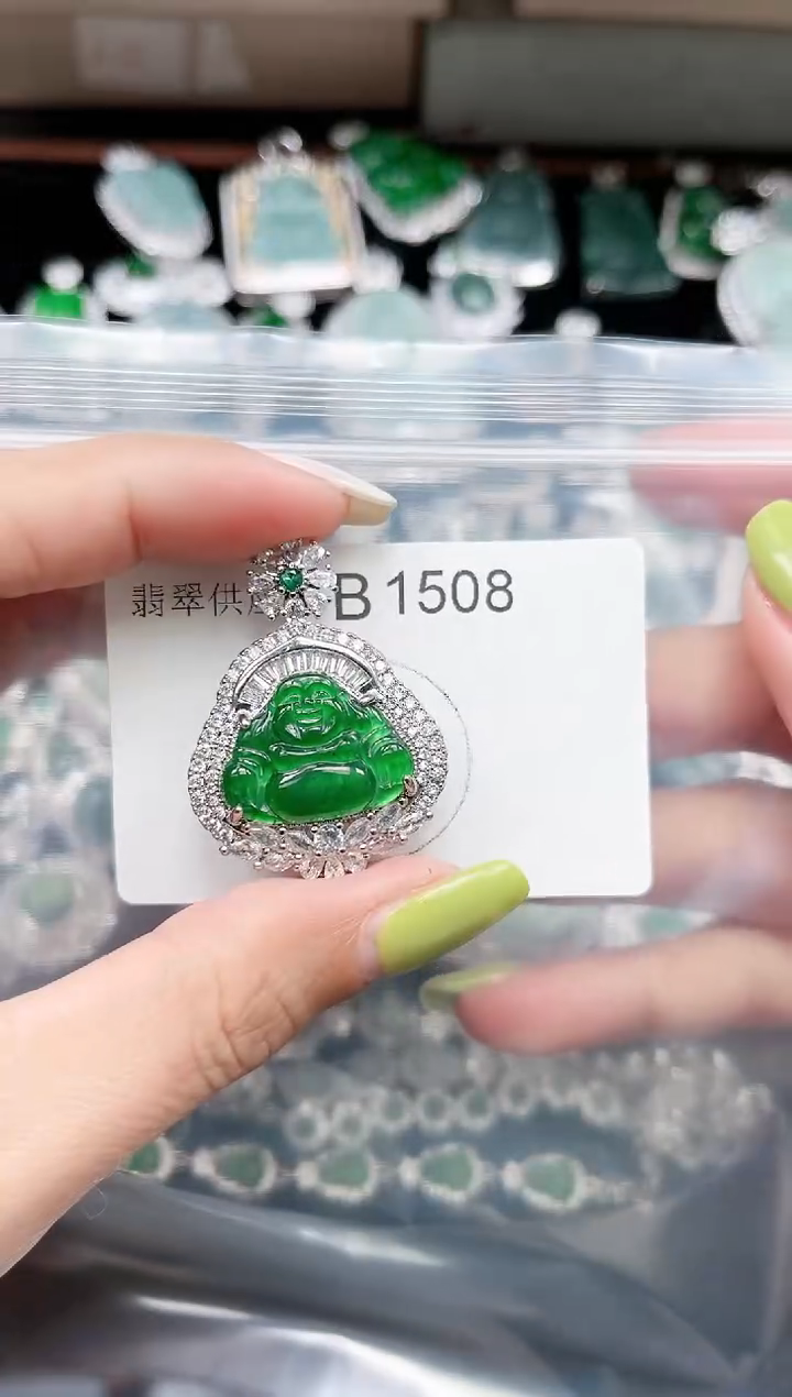 【闪购商品】翡翠颈饰未镶嵌1508赠皮绳