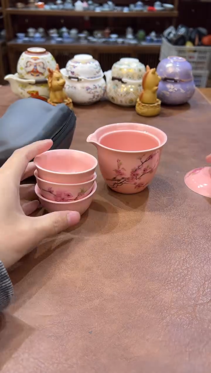 真的很便宜会开片的旅行茶具