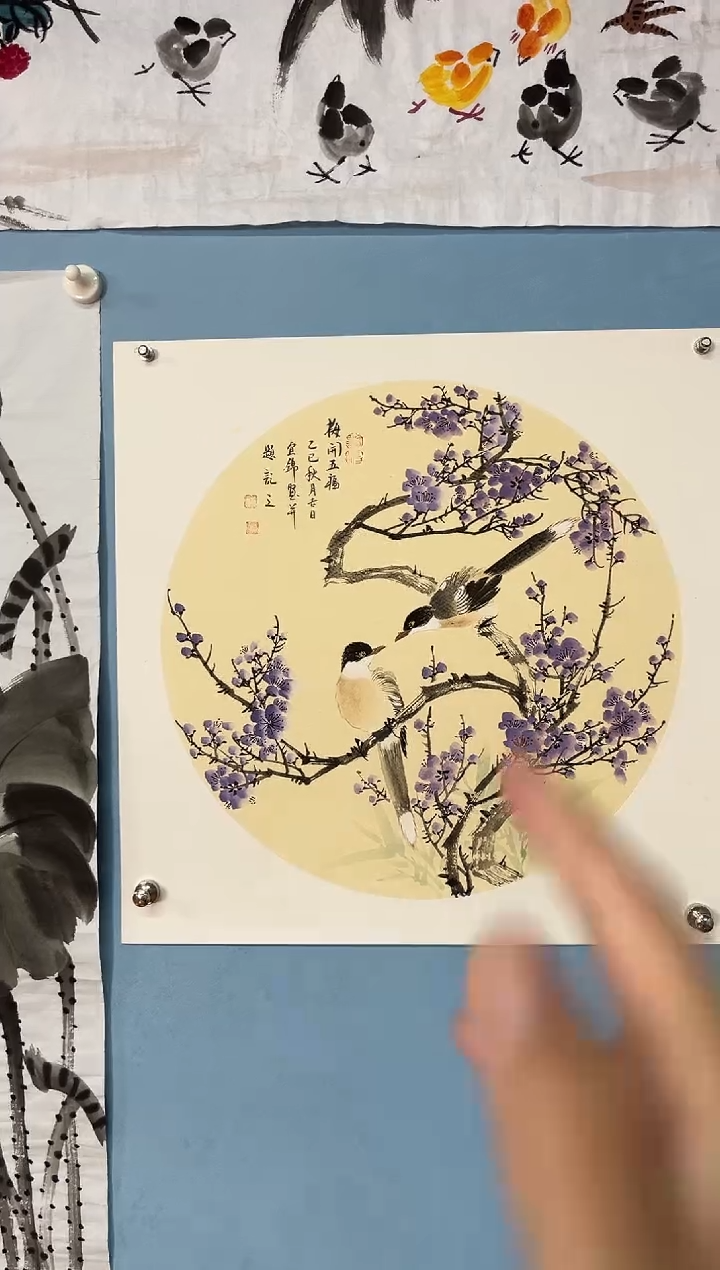 国画许宜锦花鸟梅花题材