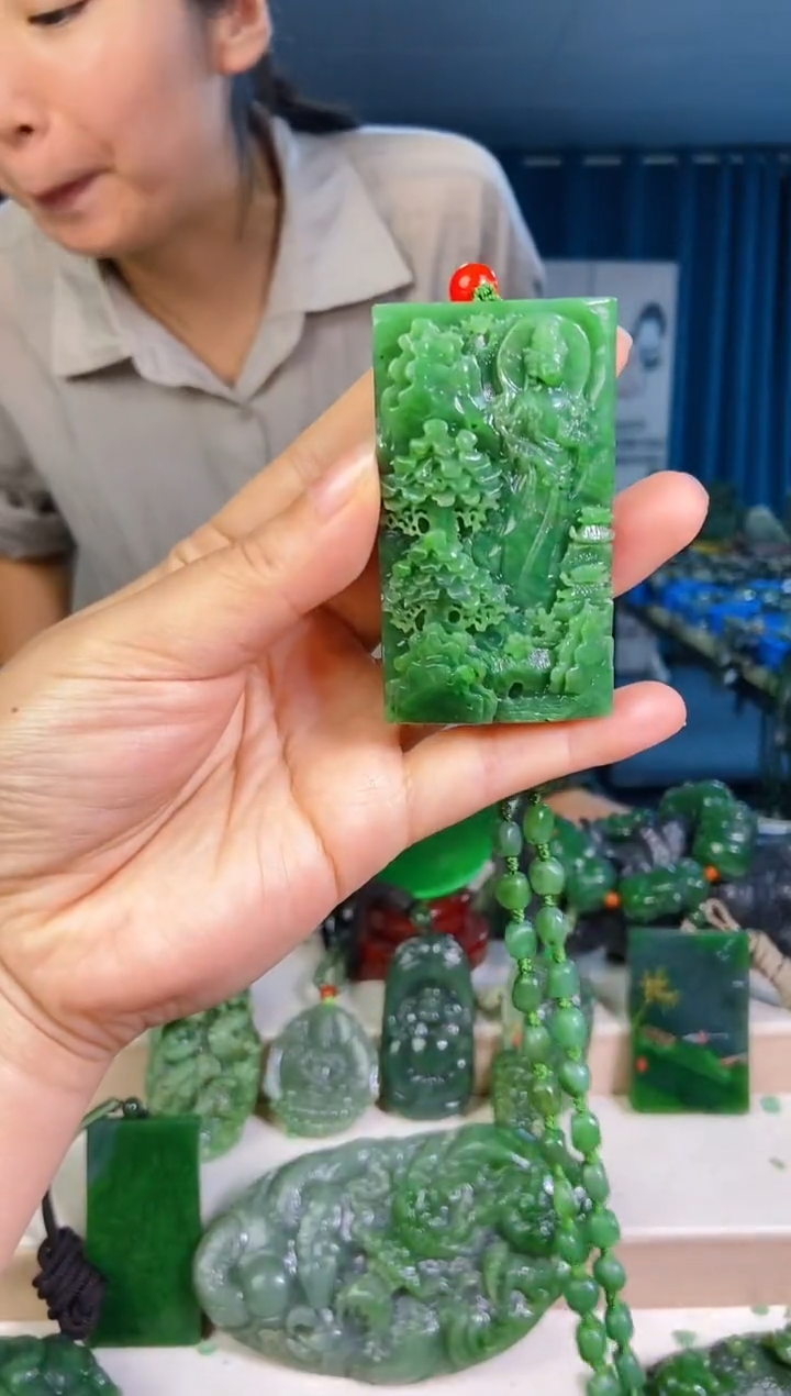 和田玉未镶嵌挂件1