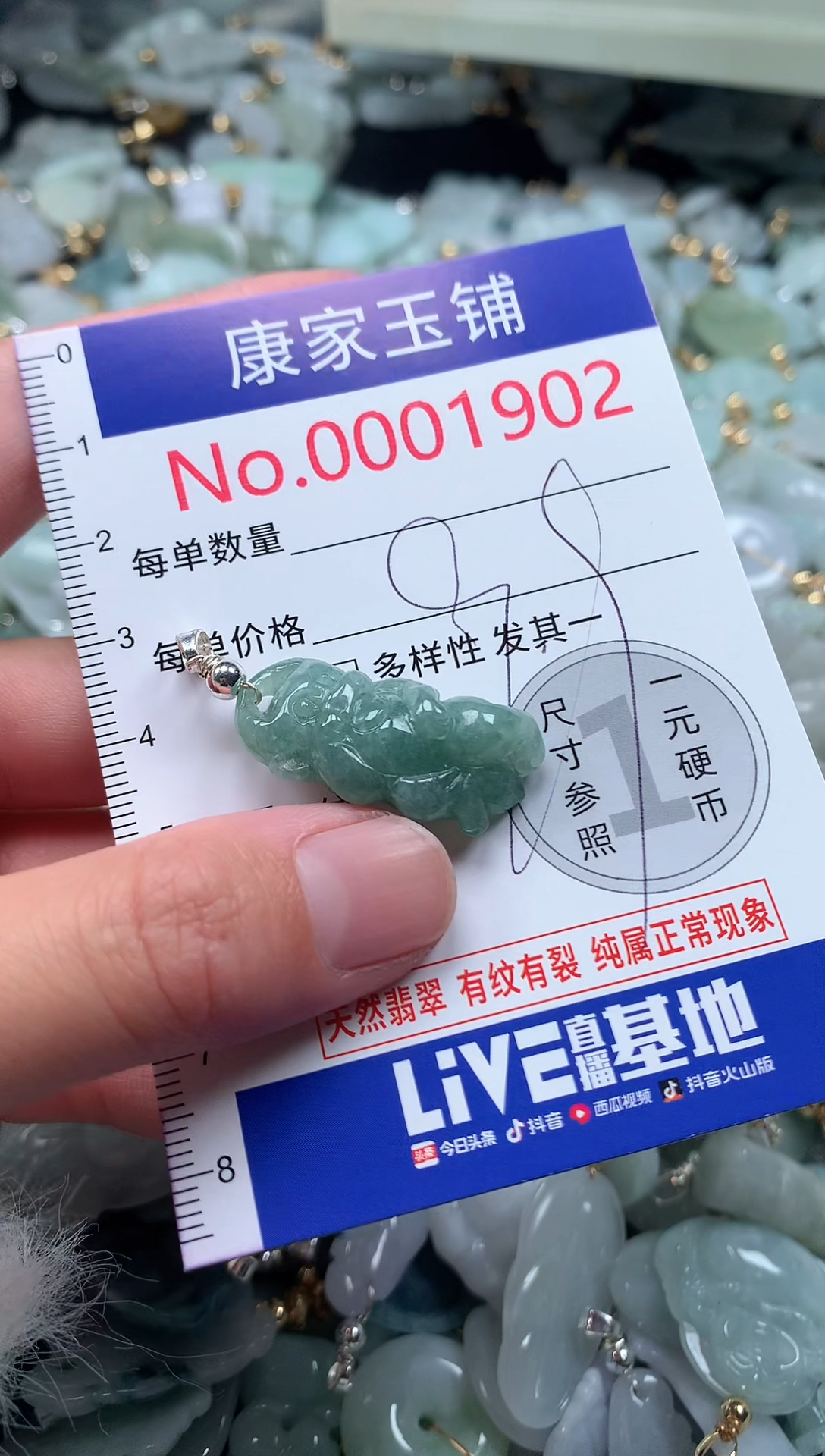 【闪购商品】翡翠吊坠(不含链)未镶嵌1902