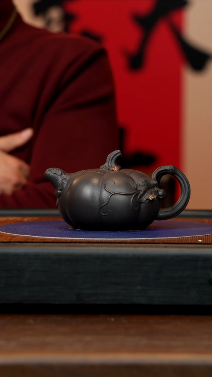 【闪购商品】紫砂茶壶CYL 鸣远乌泥 南瓜39