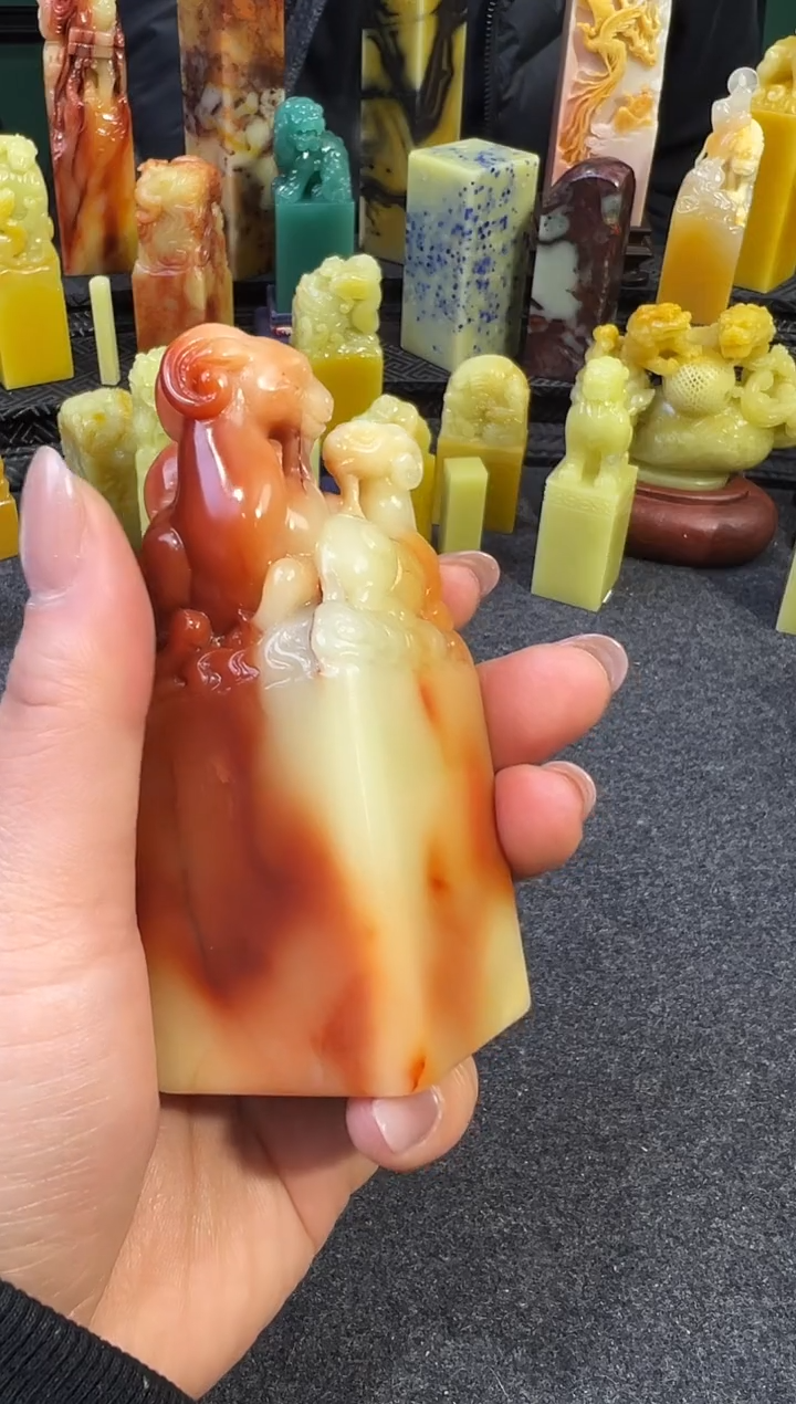 【闪购商品】寿山石三彩芙蓉三羊开泰