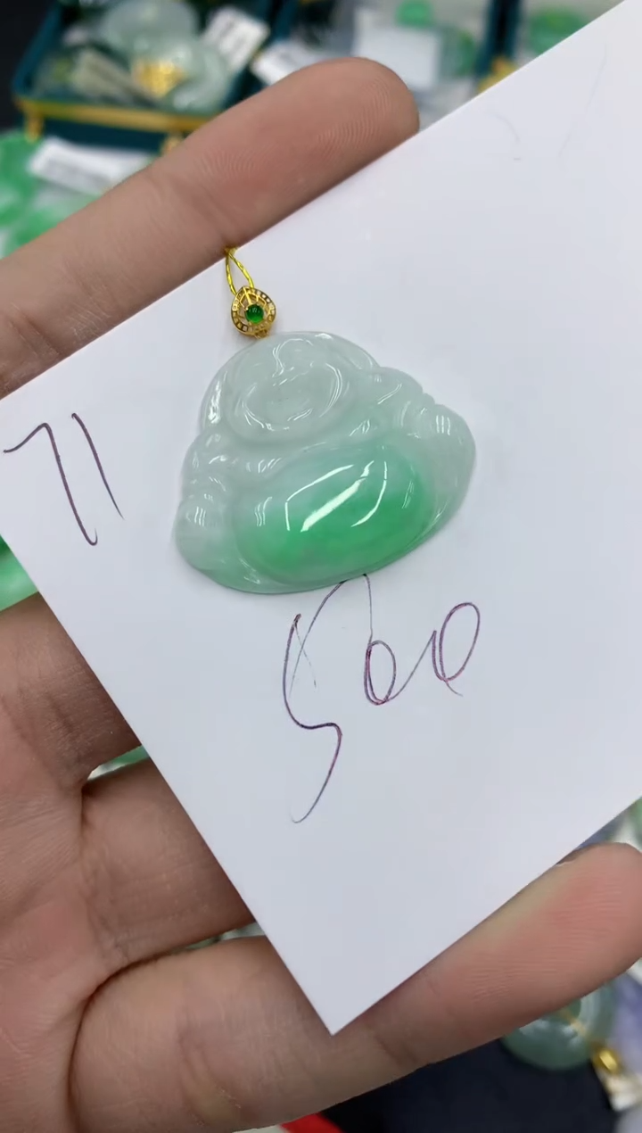 【闪购商品】翡翠颈饰18K金镶嵌号链接111111111