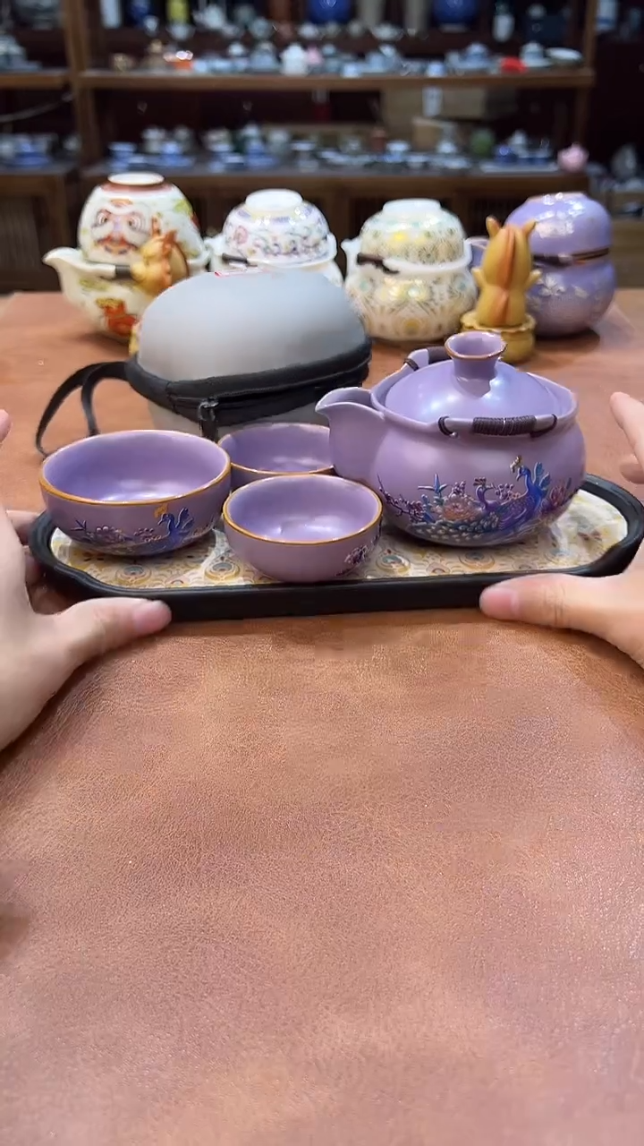 真的很便宜会开片的旅行茶具