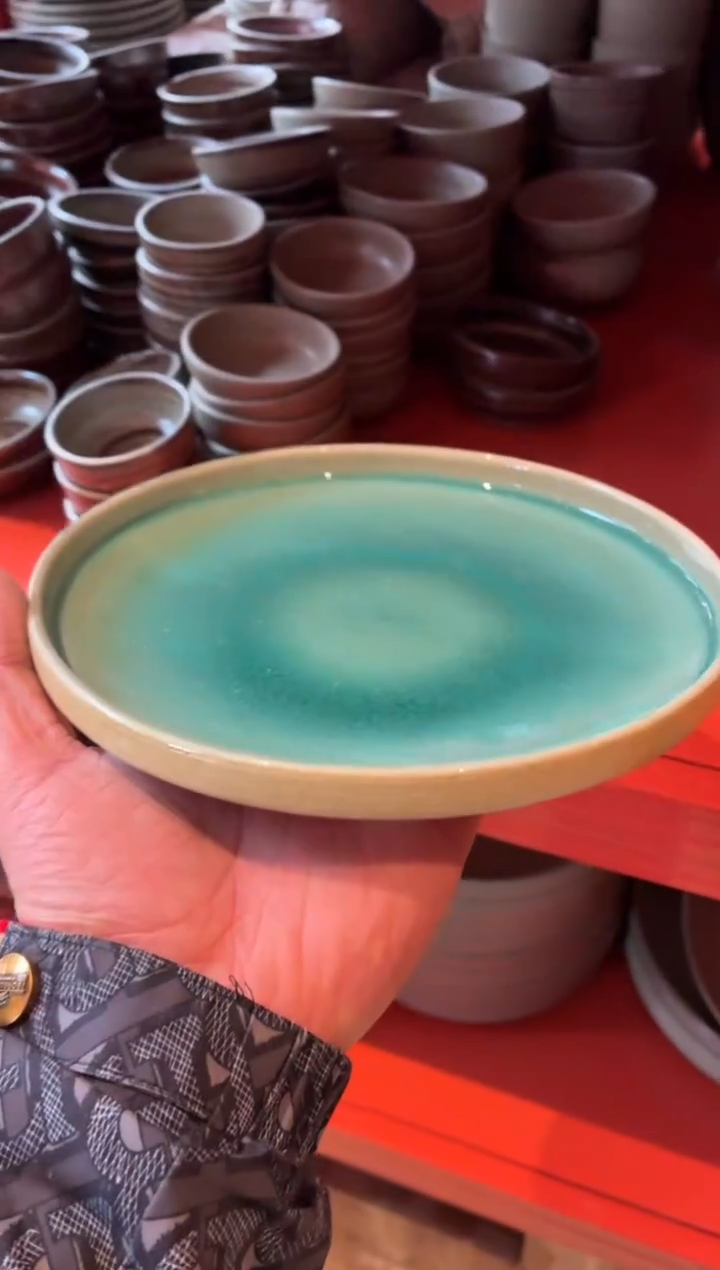 瓷片8寸手作秋水立边盘（福利款）