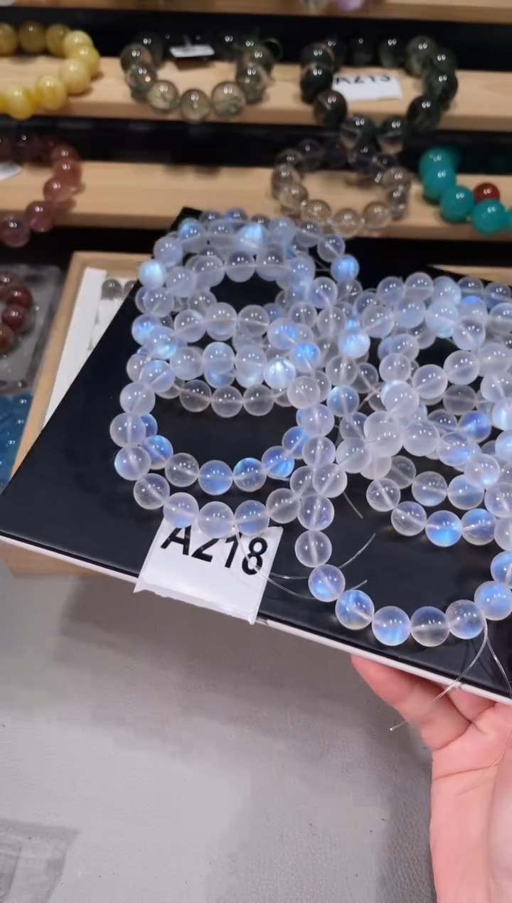 未镶嵌手链长石A218蓝月光手链12多样性发一