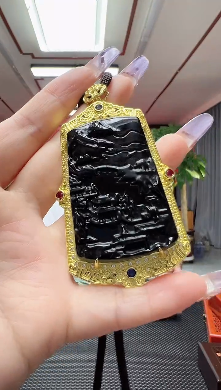 【闪购商品】翡翠挂件未镶嵌山水/多样性发货其中发一