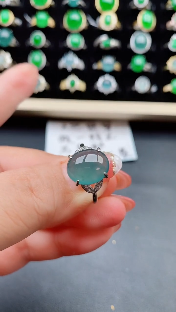 【闪购商品】翡翠戒指银S925镶嵌508505
