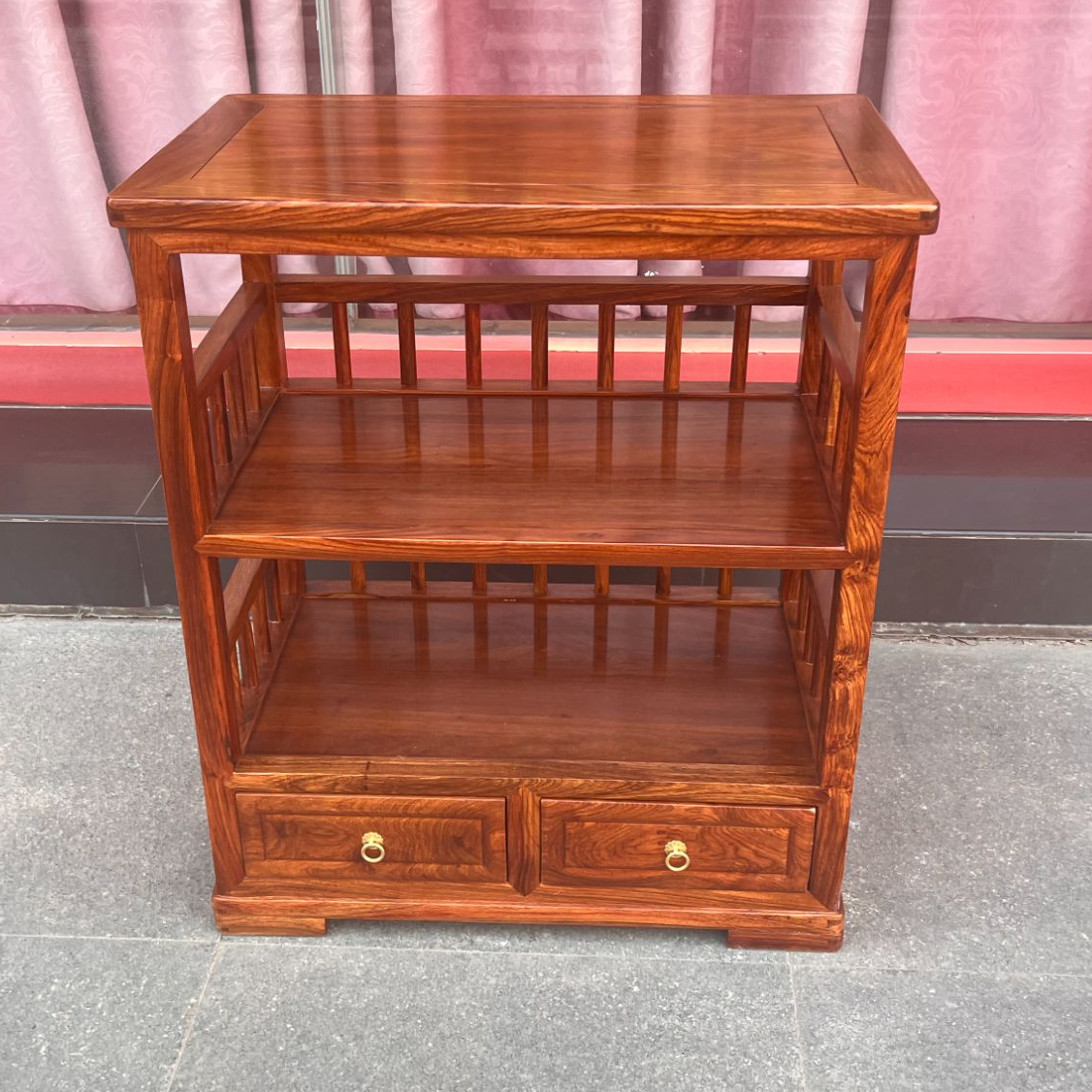 刺猬ZT两抽杂物架茶边柜简约古典