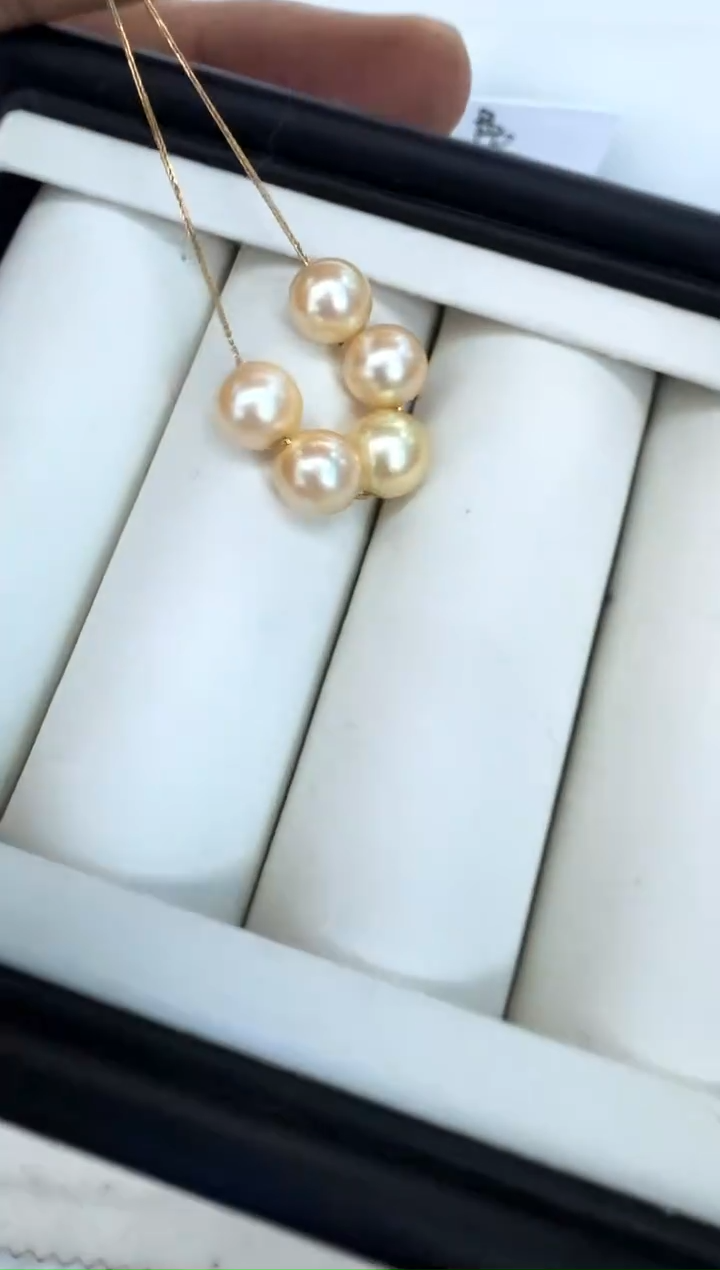 【闪购商品】海水珍珠颈饰18K金镶嵌套链