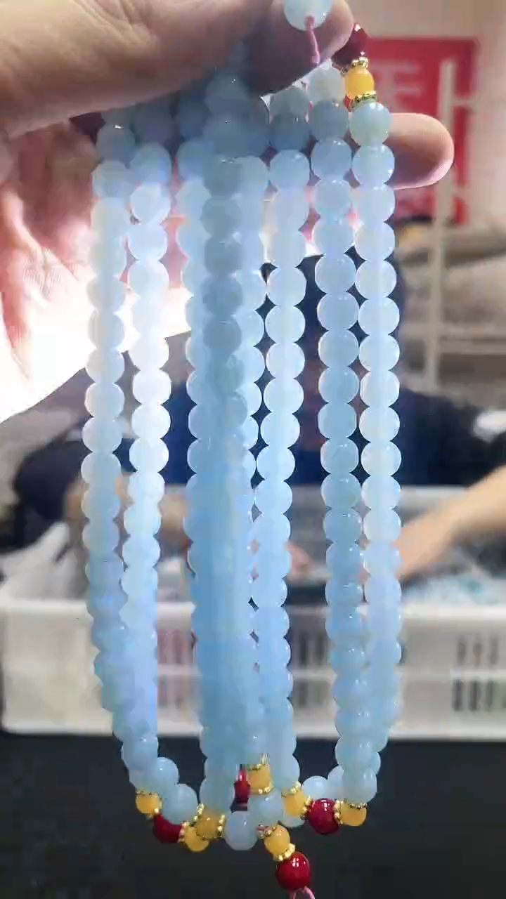 【闪购商品】海蓝宝石颈饰未镶嵌精美项链71