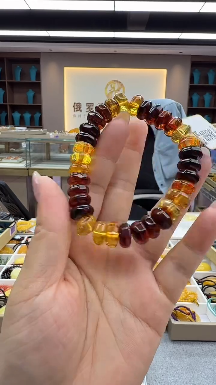 手链琥珀未镶嵌61秒拍号 假一罚三 