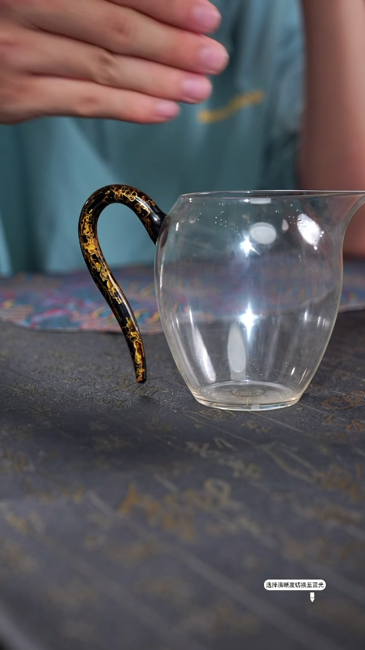 非遗漆器 水晶胎黑金公道杯