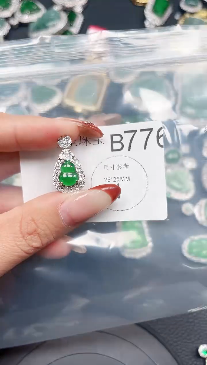 【闪购商品】翡翠颈饰未镶嵌送皮绳776