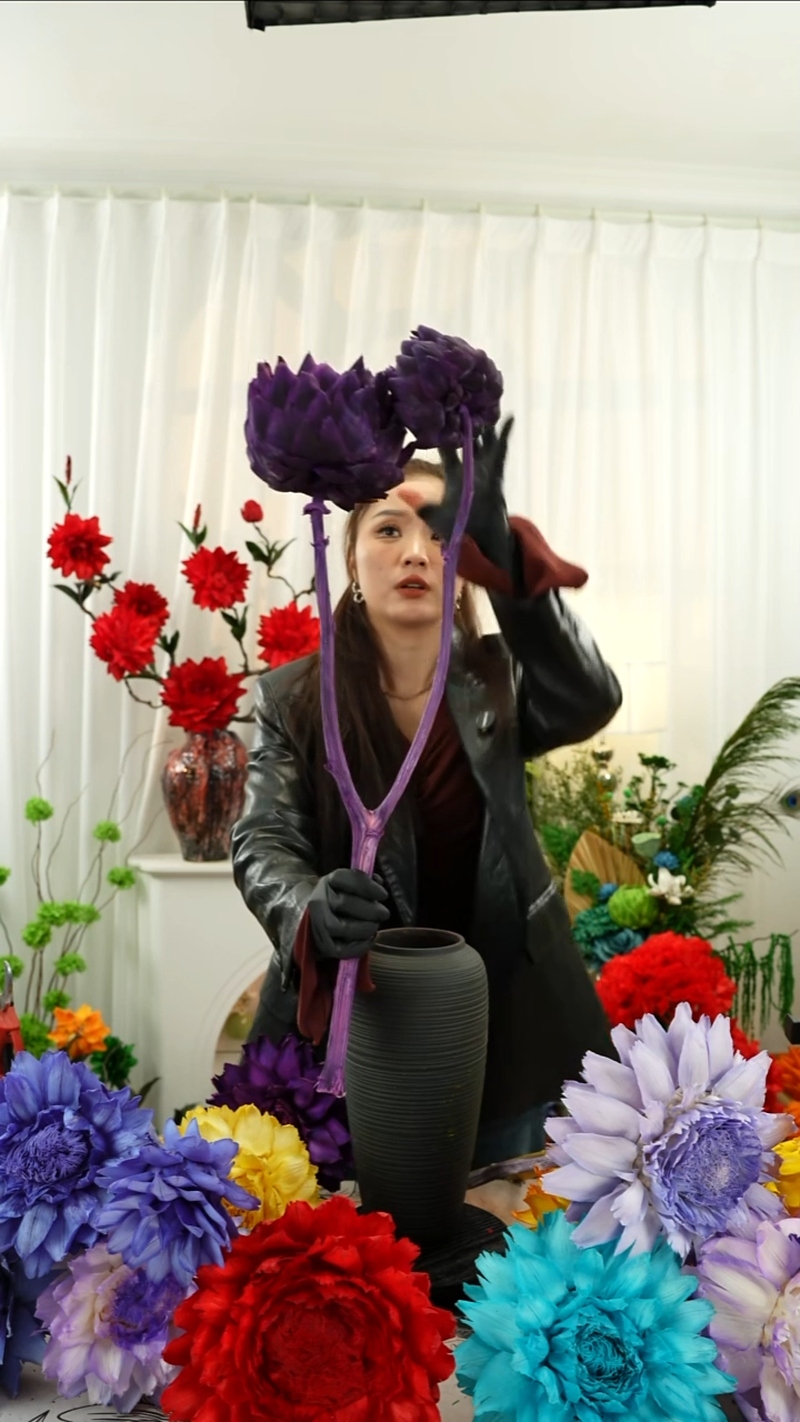 永生洋蓟 霸王花2个头叶片有伤【暗紫】A37