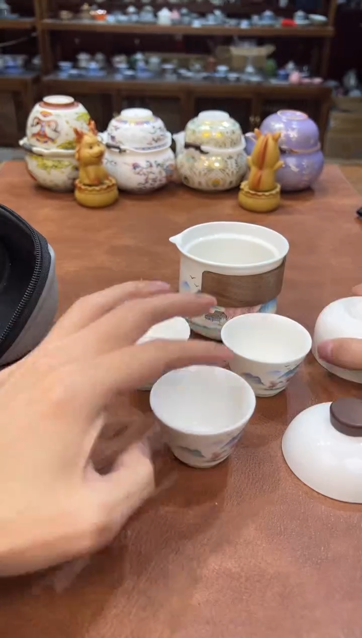 真的很便宜会开片的旅行茶具
