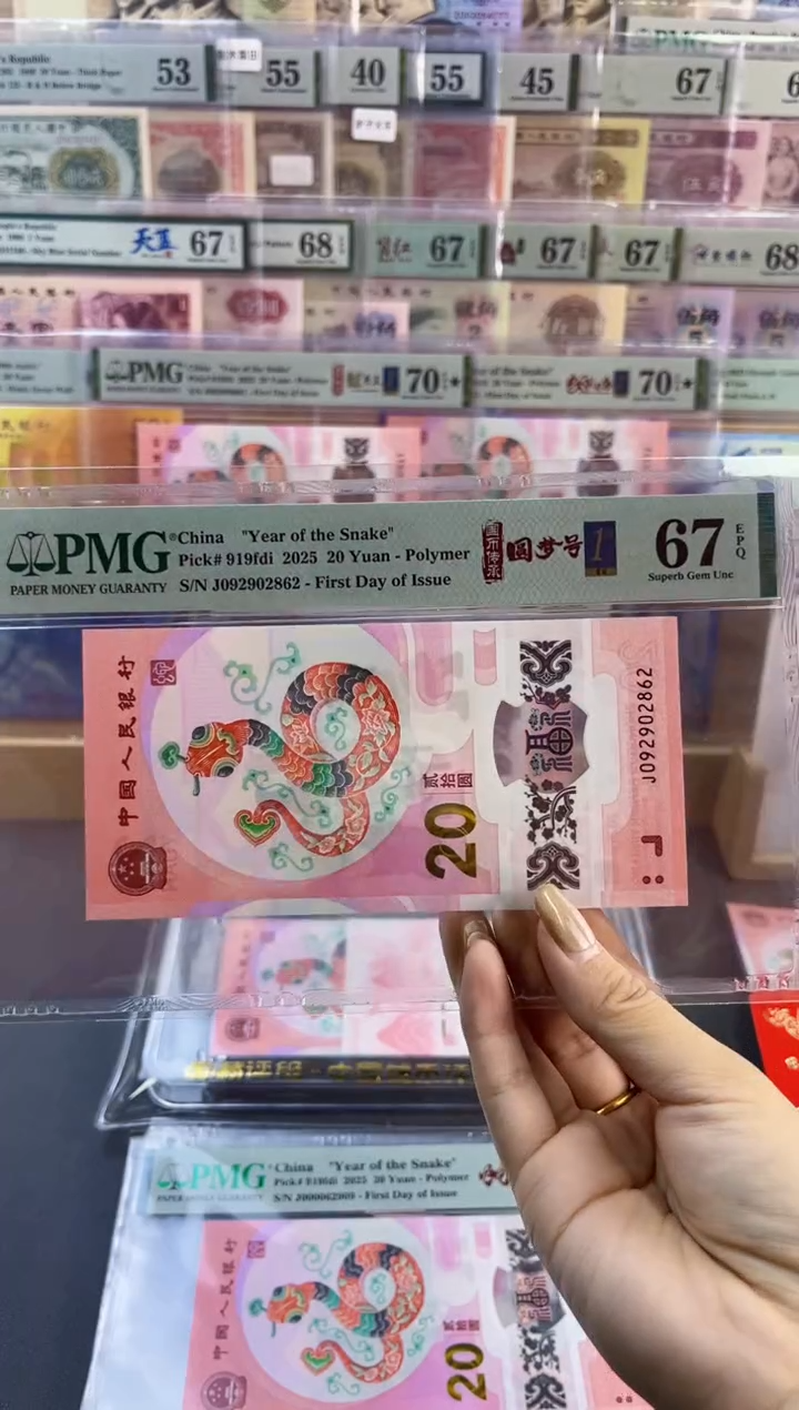 【闪购商品】塑料蛇钞圆梦号四标首日PMG67分尾862