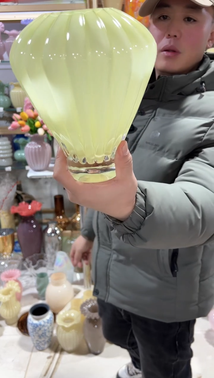 【闪购商品】无铅玻璃黄色热气球微瑕介意勿拍