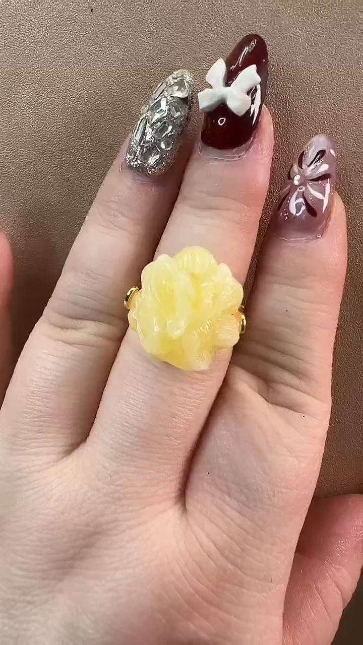【闪购商品】琥珀戒指未镶嵌戒指