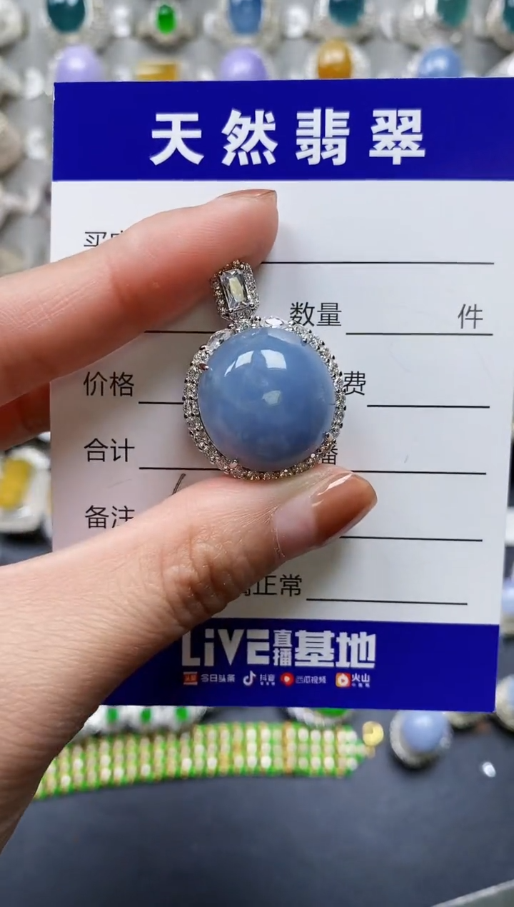【闪购商品】翡翠颈饰银S925镶嵌0681
