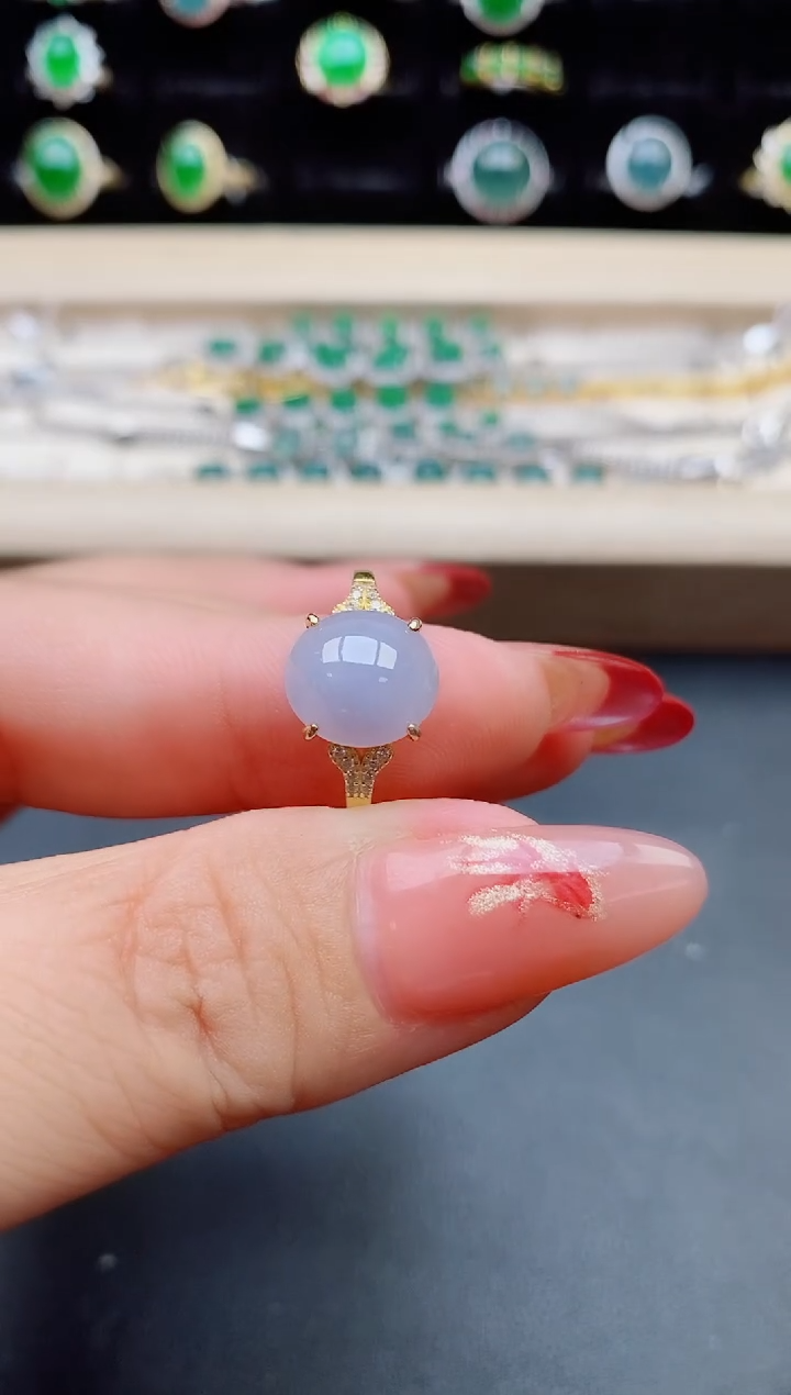 【闪购商品】翡翠戒指银S925镶嵌321321