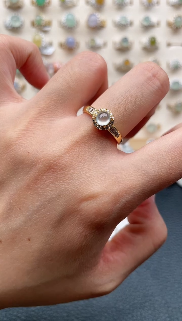 【闪购商品】翡翠戒指银S925镶嵌1111