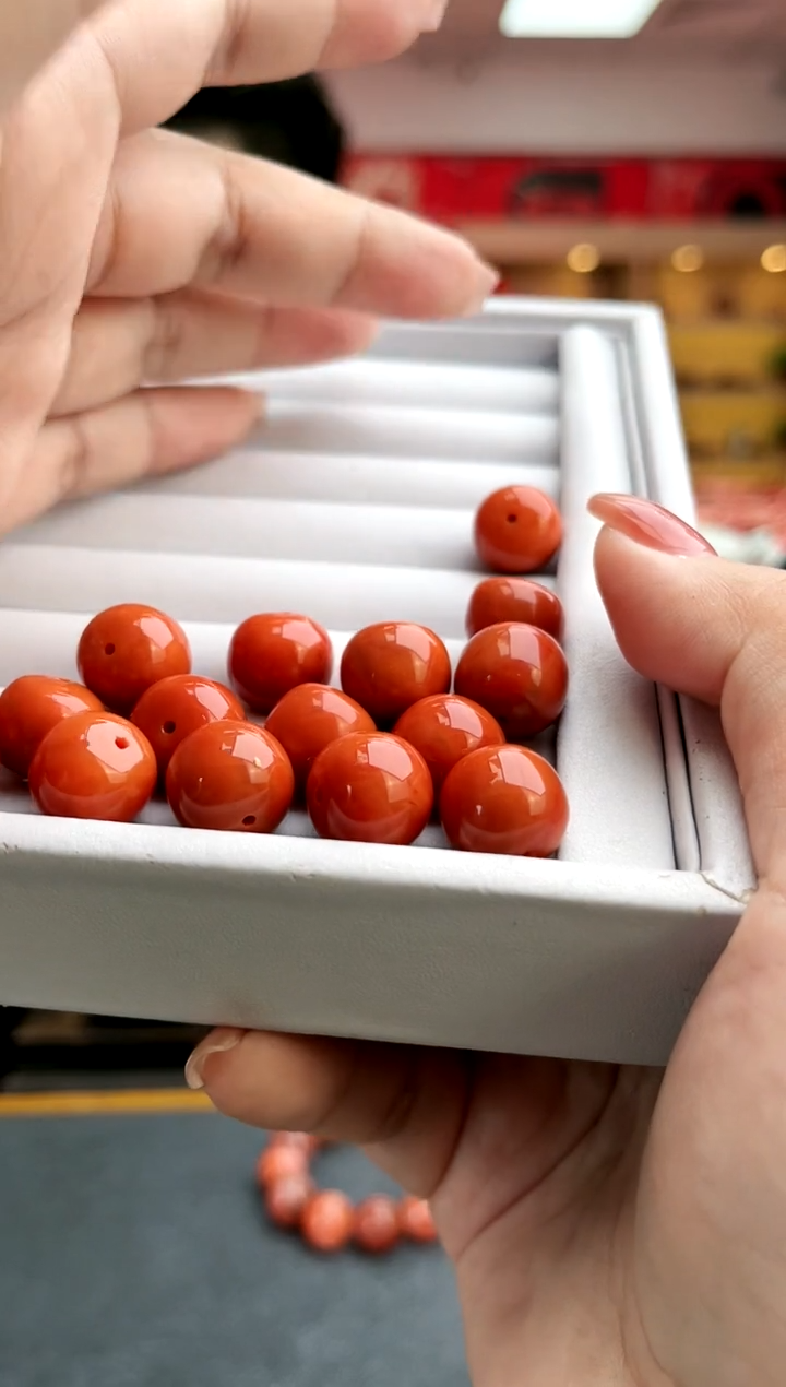 【闪购商品】南红玛瑙卡13南红老型单珠-多样性发一颗未镶嵌一件47