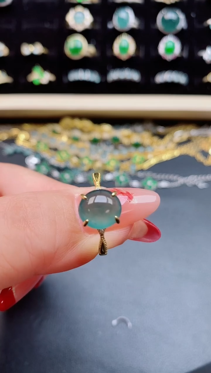 【闪购商品】翡翠戒指银S925镶嵌85800