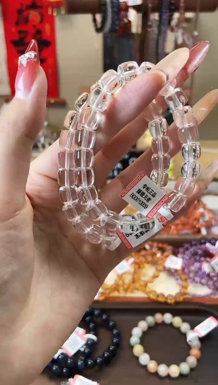 【闪购商品】水晶手串未镶嵌白水晶老型直切9mm