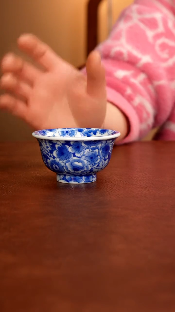 摆件陶景德镇瓷器，青花手绘茶具~