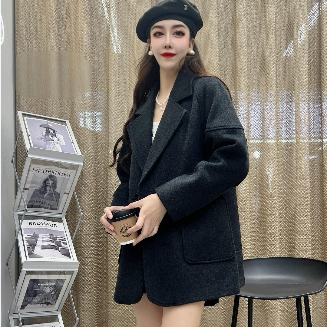 8670 秋冬新款欧洲站时尚百搭大衣外套 三楼 新