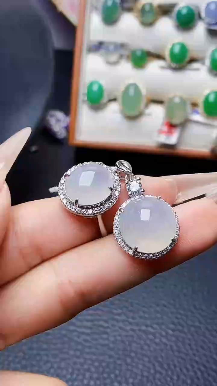银S925镶嵌戒指翡翠4467