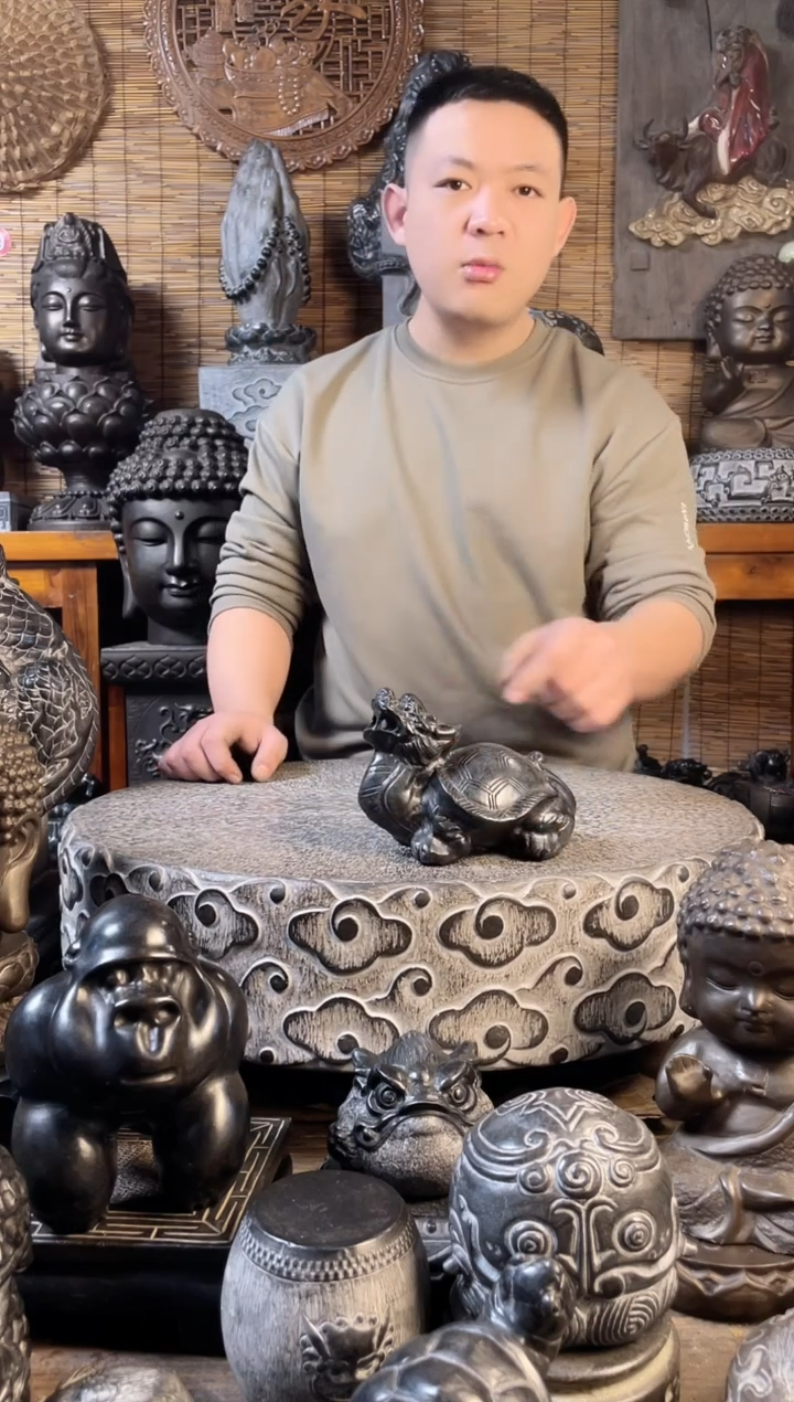 【闪购商品】15龙龟天然青石雕刻