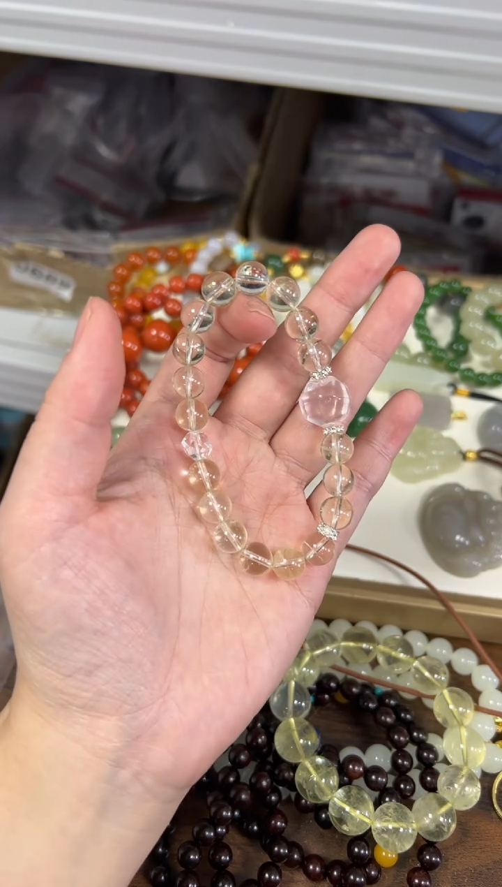 未镶嵌手链水晶孤品黄水晶星球设计款手链[40]