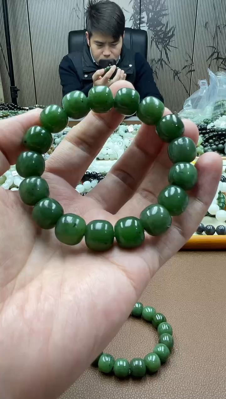 未镶嵌手串和田玉碧玉13老型