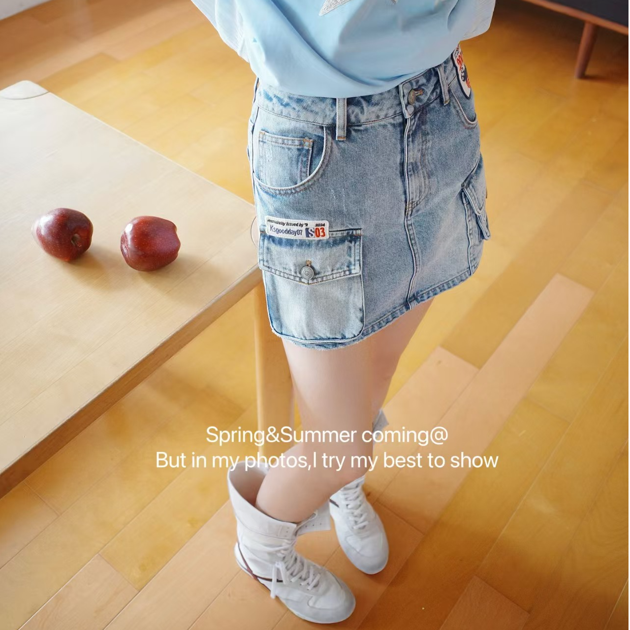 BLX--1160（深圳出品）新款小众设计款少女辣妹风米奇刺绣半裙