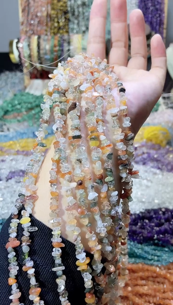 未镶嵌珠宝半成品水晶小彩发晶