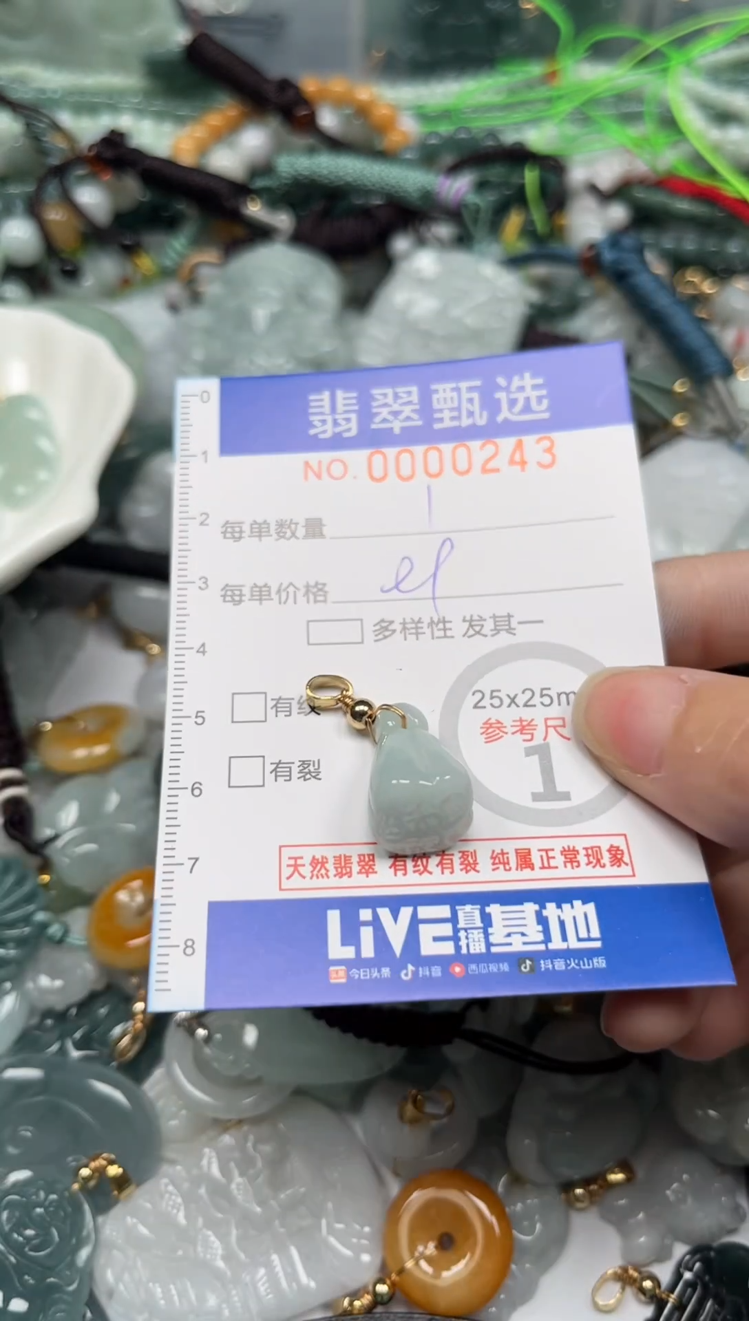 【闪购商品】翡翠颈饰未镶嵌00..0243