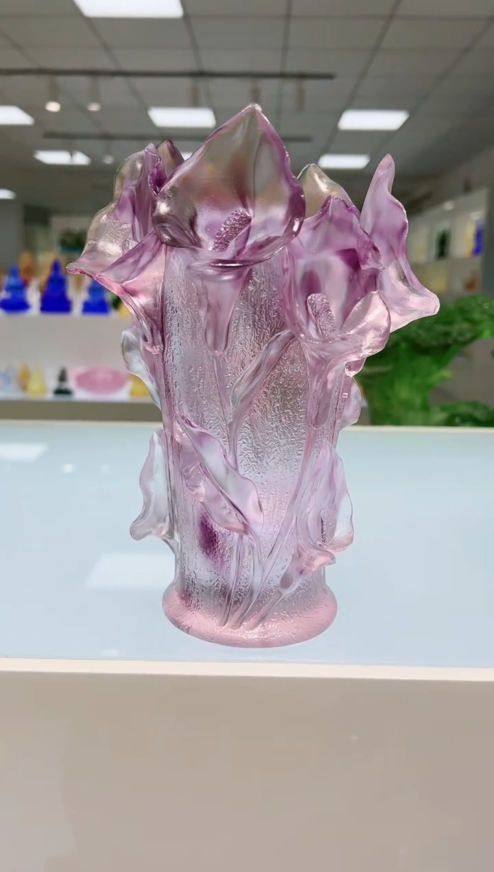 【闪购商品】茶宠古法琉璃马蹄莲花瓶