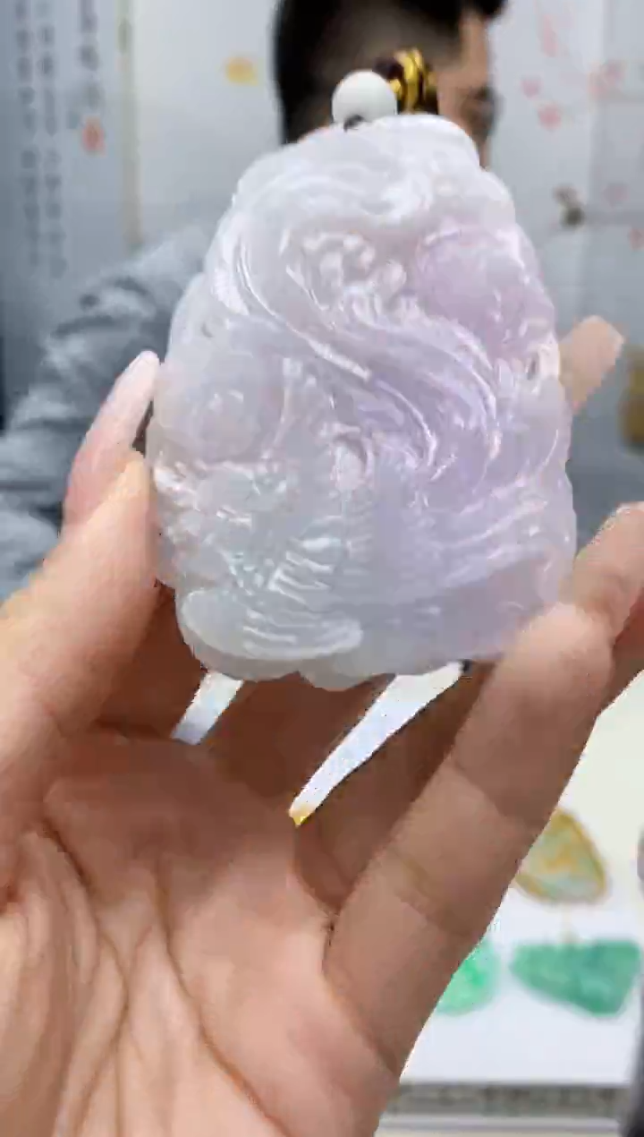 【闪购商品】定制翡翠未镶嵌5153lr-毛货挂件凤凰28