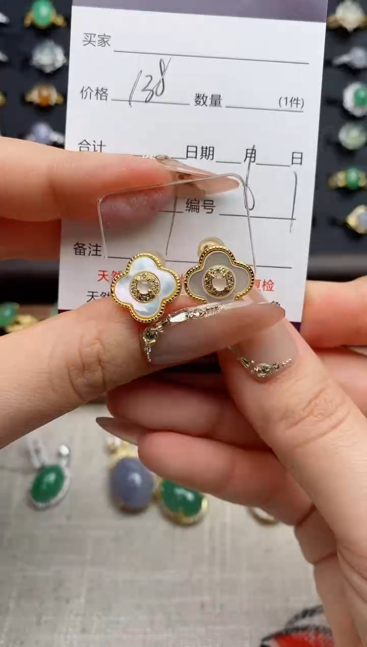 银S925镶嵌戒指翡翠?*儿.