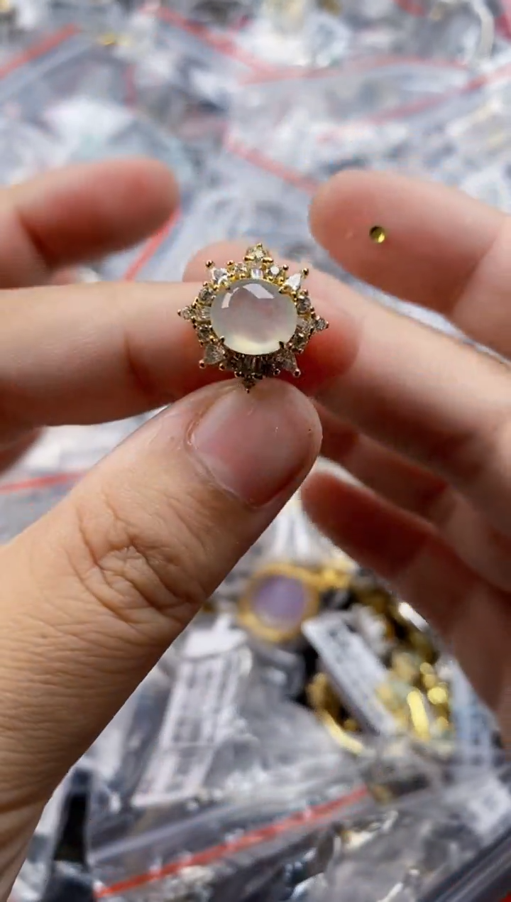 翡翠戒指银S925镶嵌111111   8