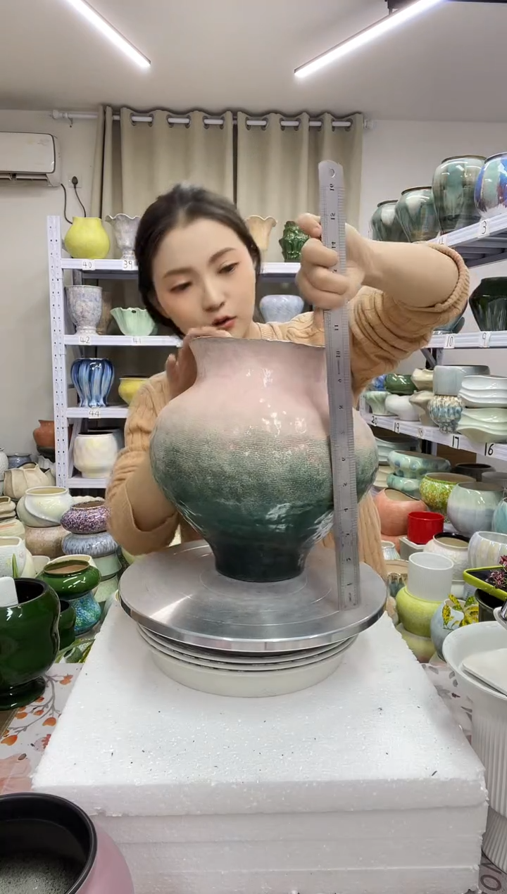 12.30陶瓷花盆直播链接高.  26    口16微瑕