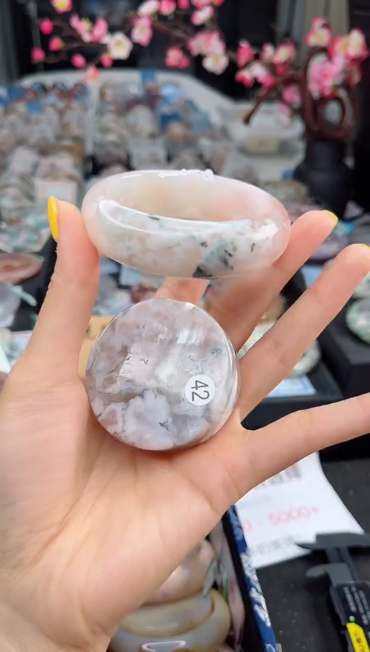 石英质玉合金手镯54圈口（赠送镯心）3658140