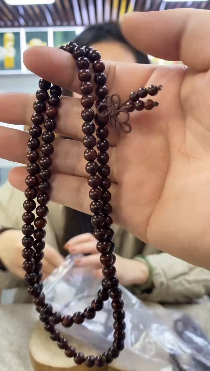 檀香紫檀（小叶紫檀）手串/手链2号仓小叶紫檀0.6*108多圈