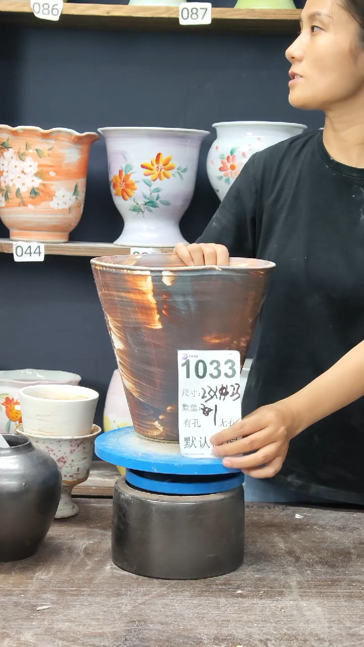 景德镇陶瓷花盆微瑕1033